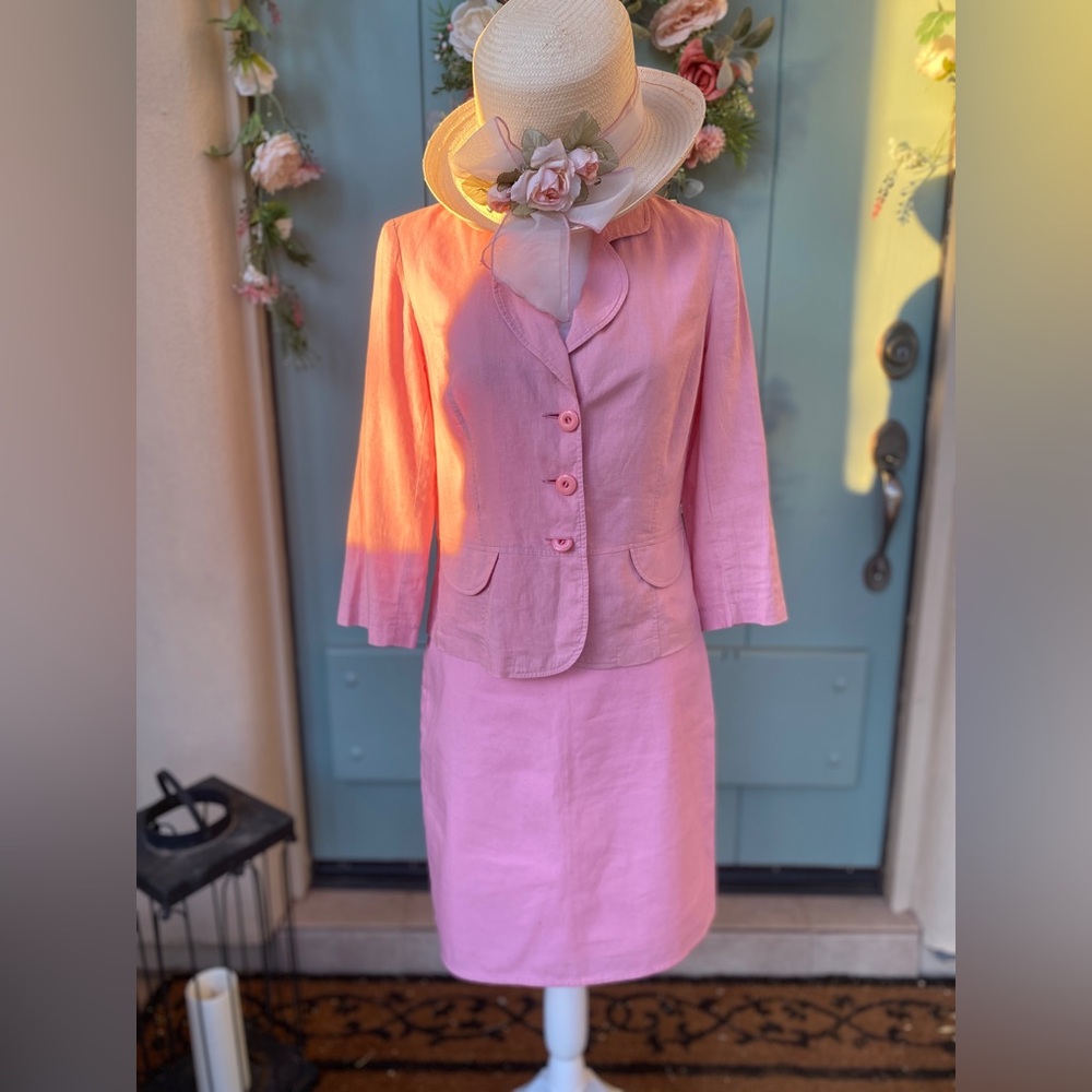 Requirements Pink Linen Blend Blazer